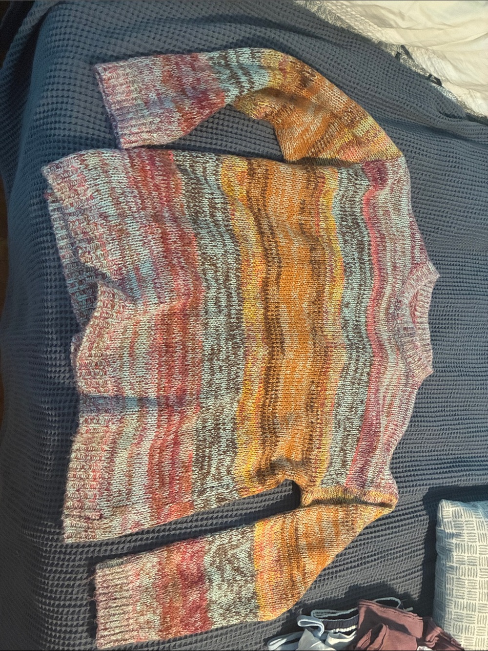 Multicolor Striped Knit Women's Sweater - Cozy Fall Colors